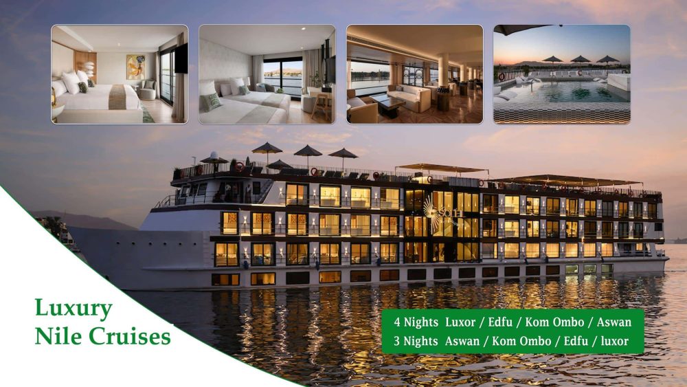 Luxury Nile Cruise Royal Suite Premium Cabin Bedroom - MSM Travel Egypt