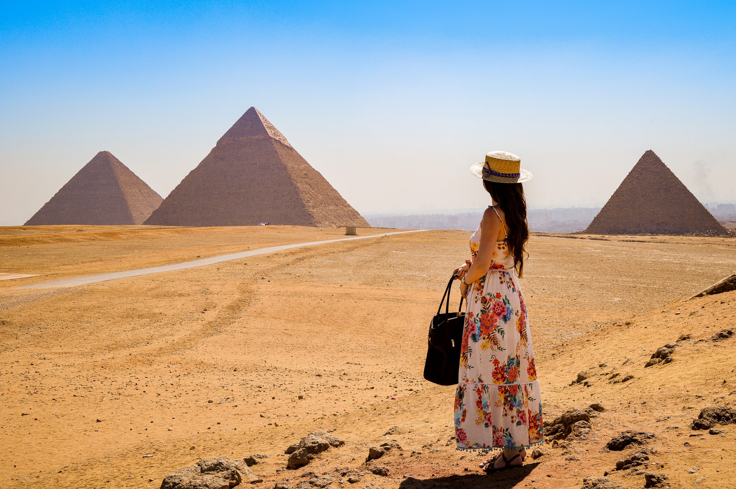 Young female in Giza Necropolis, Egypt