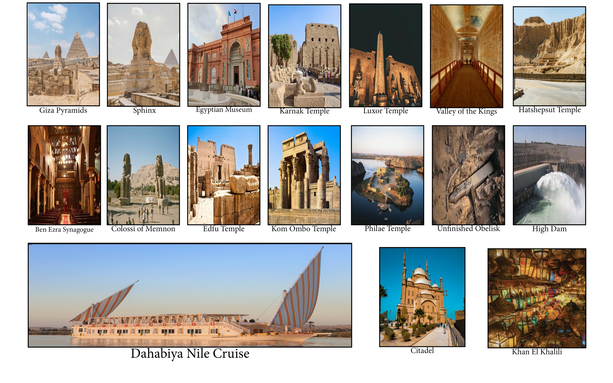 10 Day Egypt Tour with Dahabiya Nile Cruise and Ancient Temples