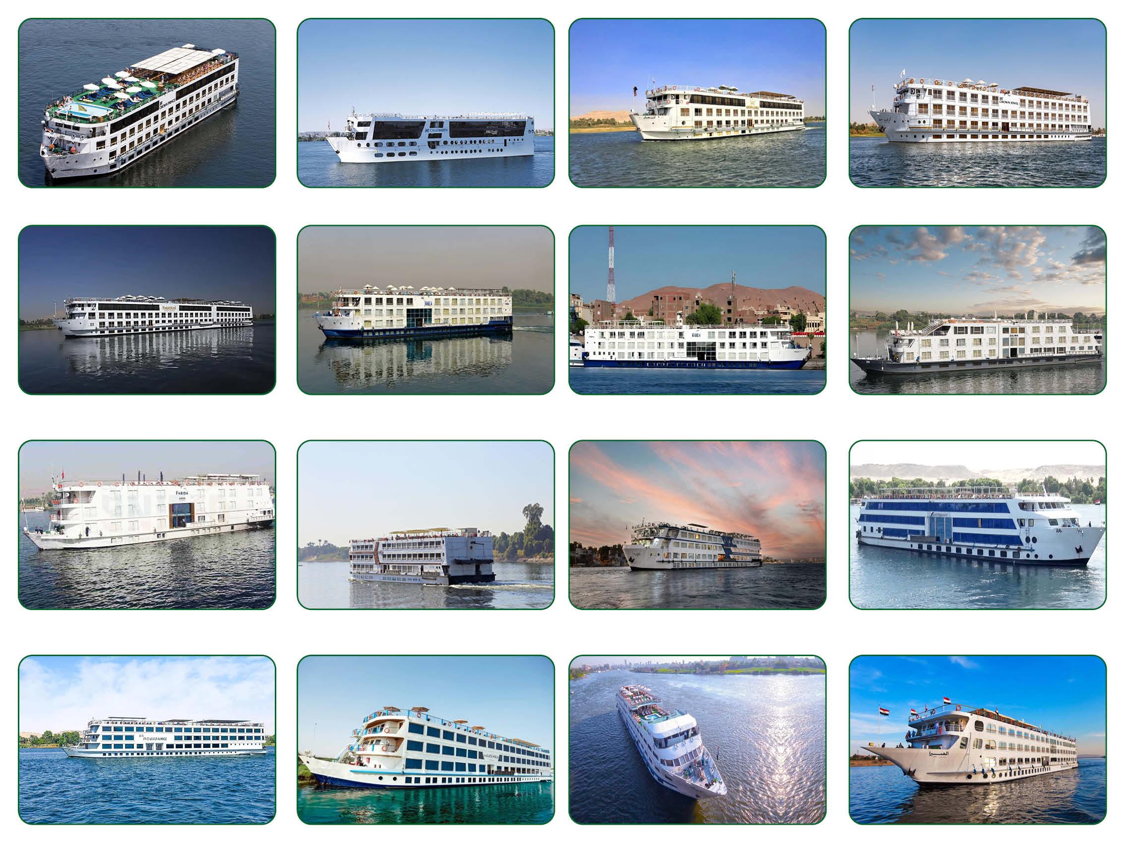 Luxury Nile cruise sailing from Luxor to Aswan in Egypt