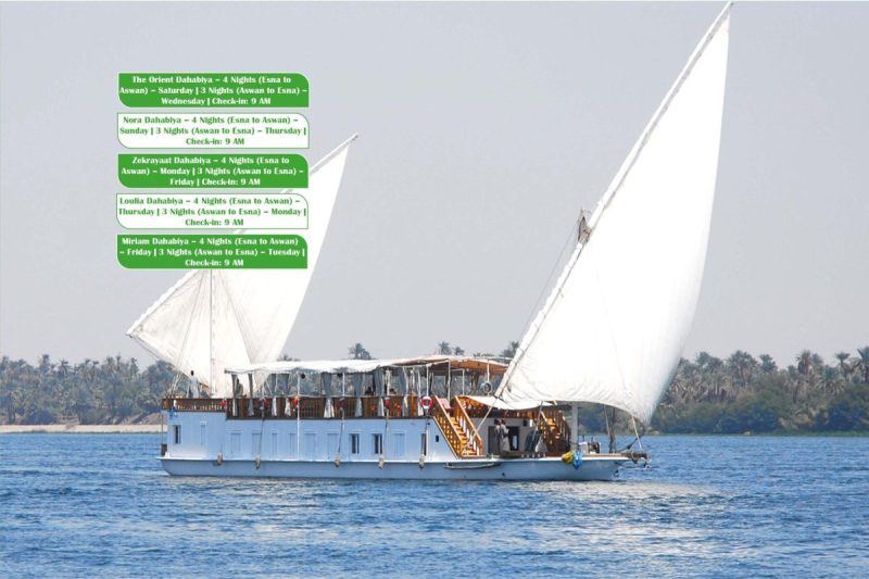 Luxury Dahabiya Boat Cruise Upper Egypt River Journey - MSM Travel Egypt