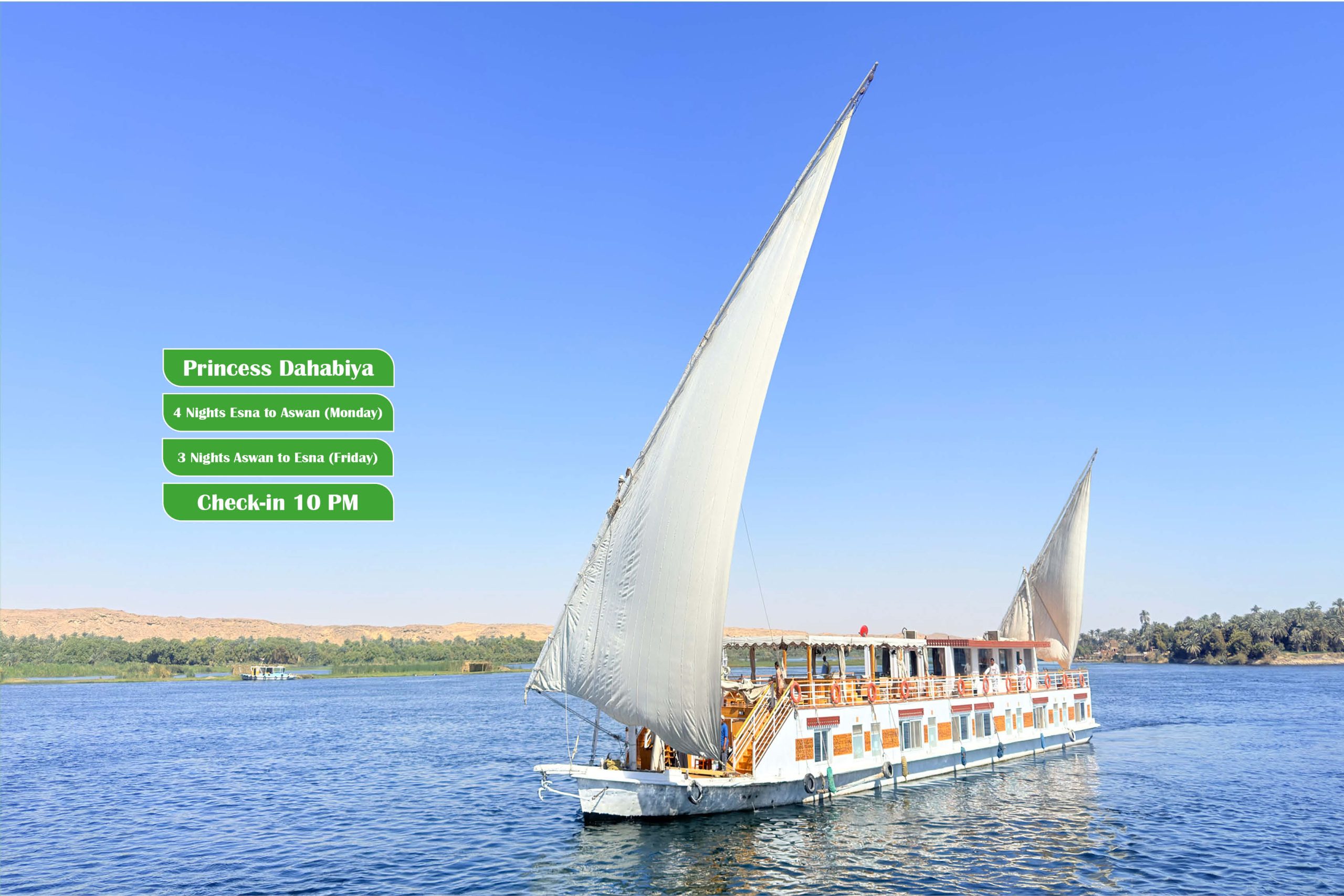 Classic Nile Dahabeya Cruise – Egypt’s Traditional Sailing Experience