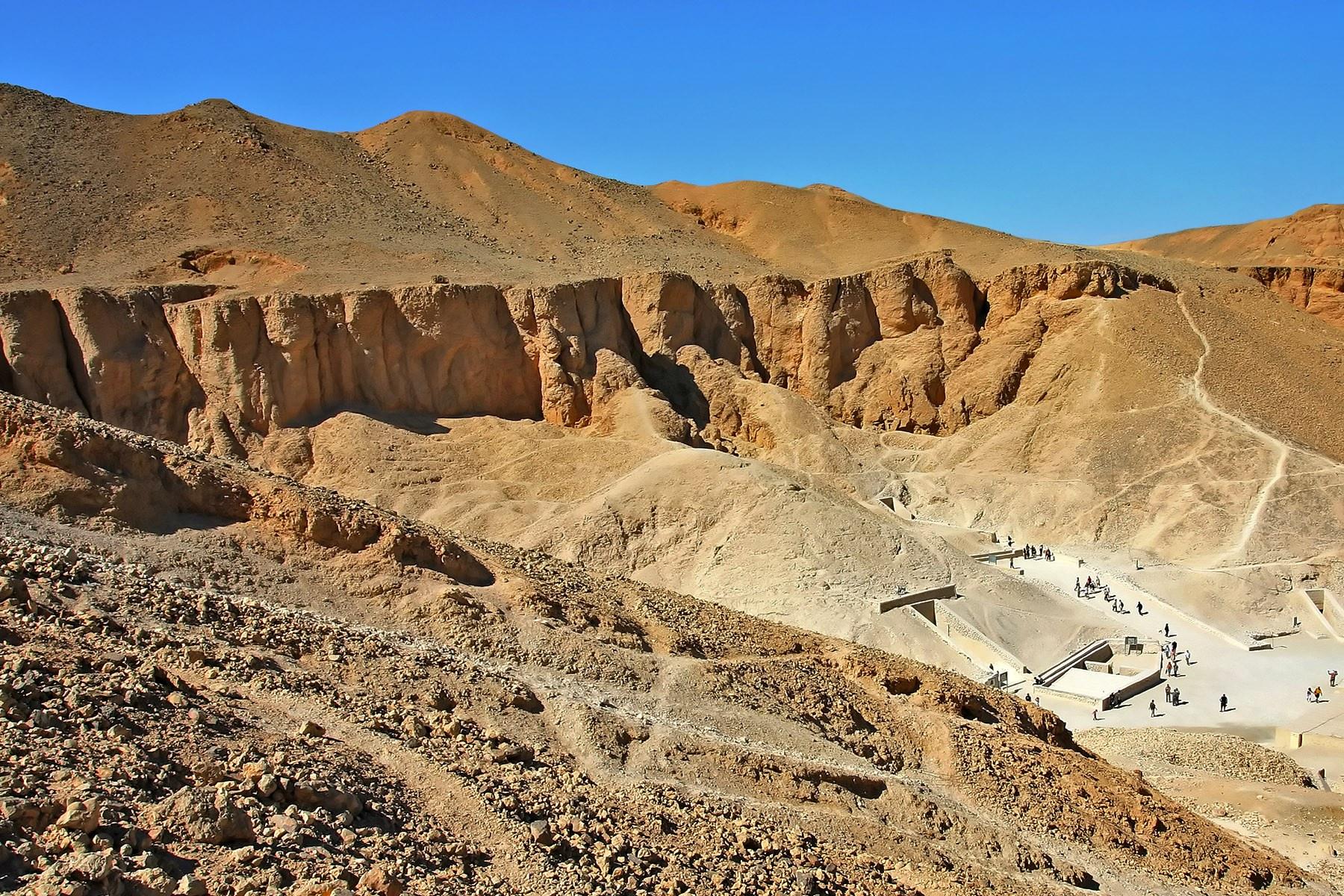 Aerial view of the ancient Karnak Temple in Luxor during a day tour from Sharm El-Sheikh by air.