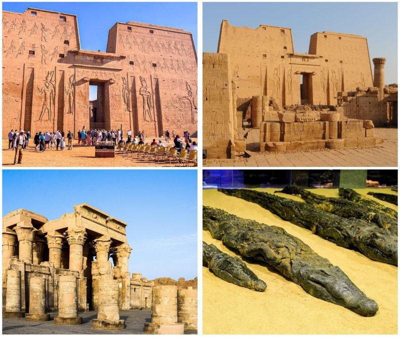 Edfu and Kom Ombo Temples Tour from Luxor showcasing ancient Egyptian temples along the Nile