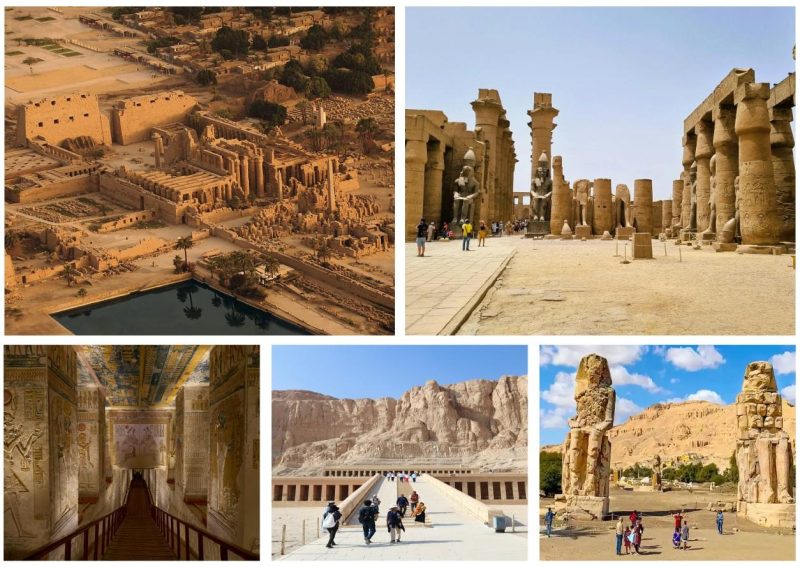 Karnak Temple Luxor ancient Egyptian columns and hieroglyphs