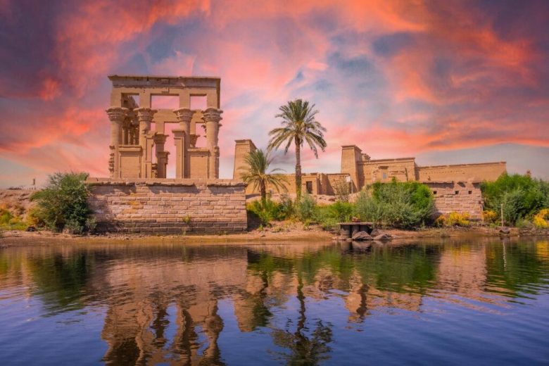 Sacred Temple of Philae Island Sunset View Aswan - MSM Travel Egypt