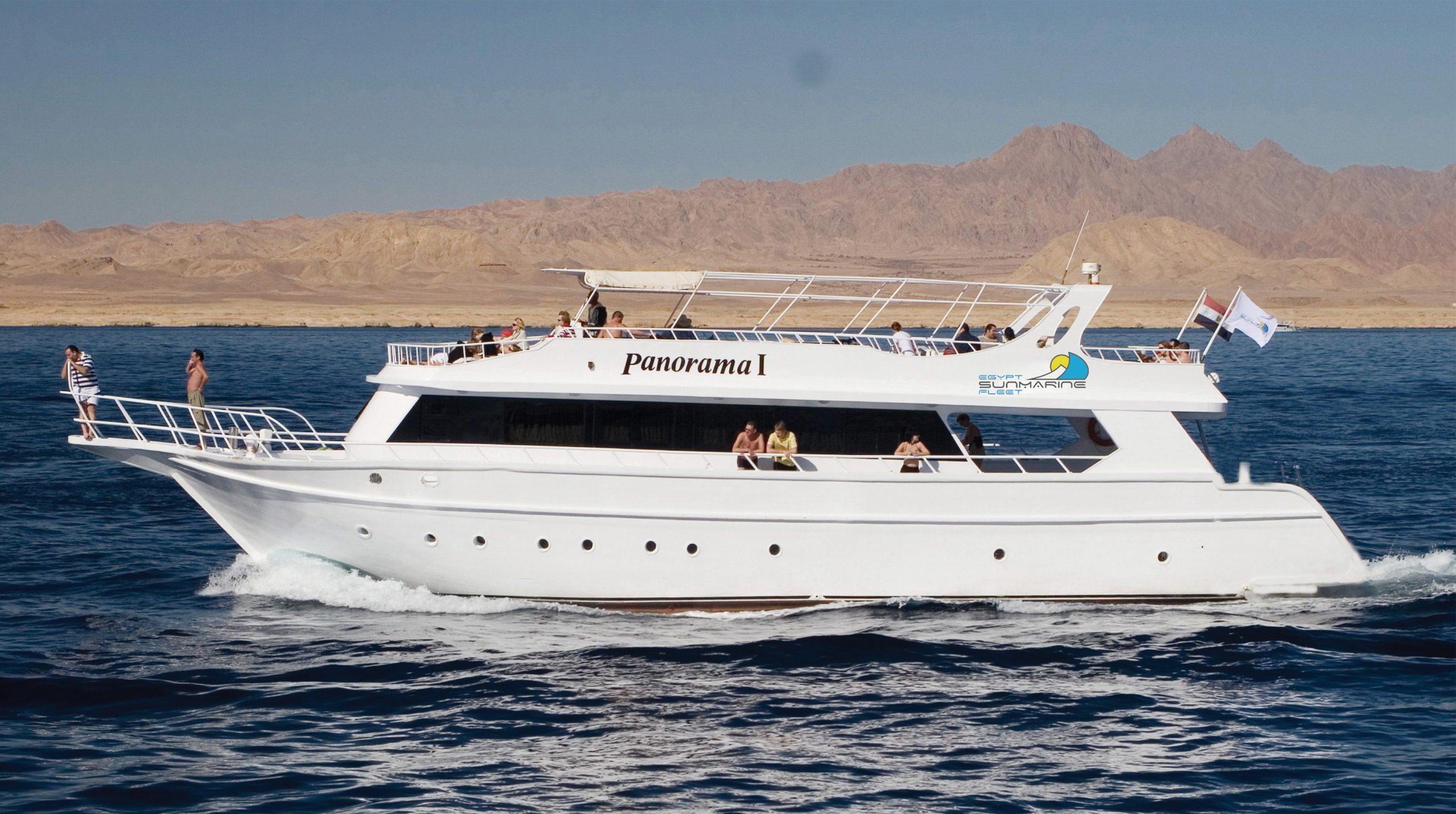 Classic Boat yacht cruising in Sharm El Sheikh toward White Island and Ras Mohammed.