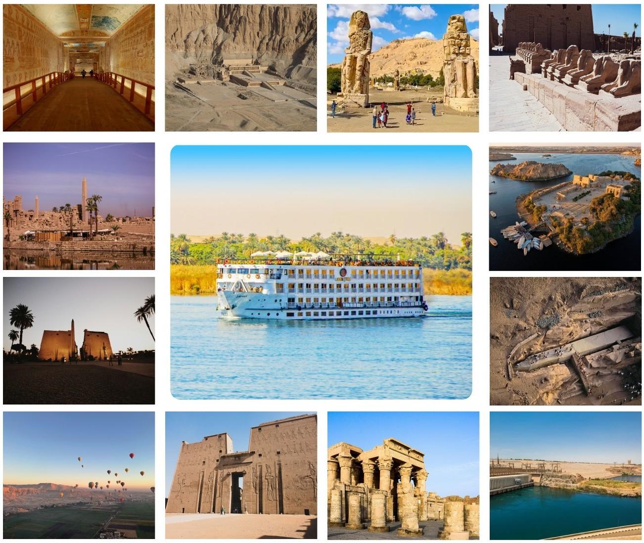 5-Day Nile Cruise from Luxor to Aswan Classic Journey sailing on the River Nile with historic temples and lush riverbanks