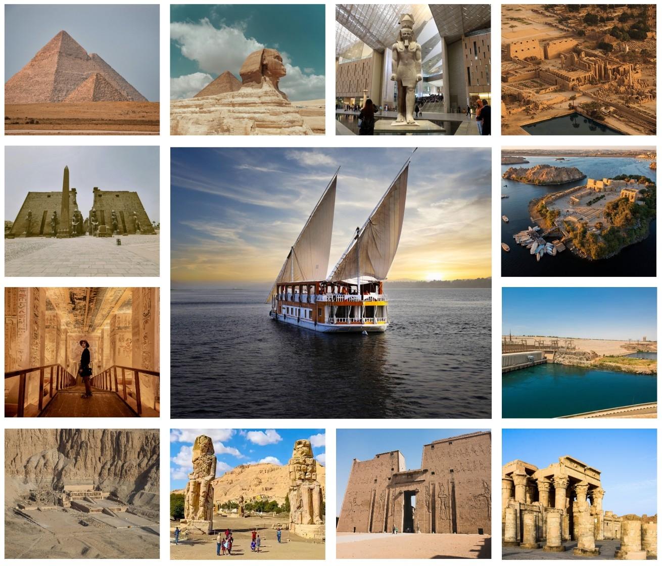 8 day Cairo tour and luxury Dahabiya Nile cruise sailing from Luxor to Aswan