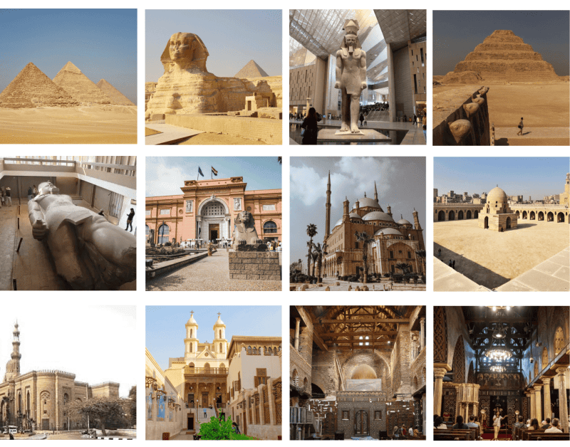 Private 5 day Cairo tour visiting the Pyramids of Giza, Sphinx, Egyptian Museum, Grand Egyptian Museum, and historic Cairo landmarks