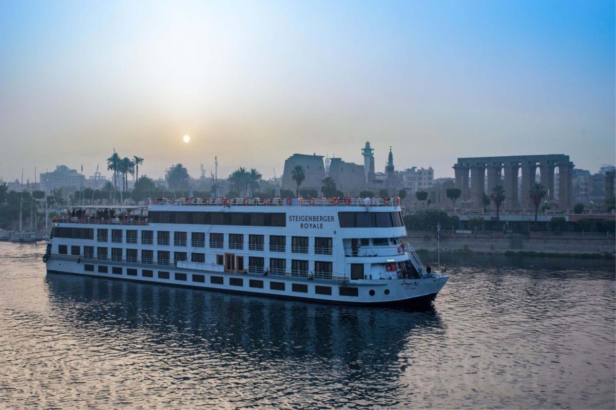 Classic Nile Cruise Ship Sailing Past Egyptian Temples - MSM Travel Egypt
