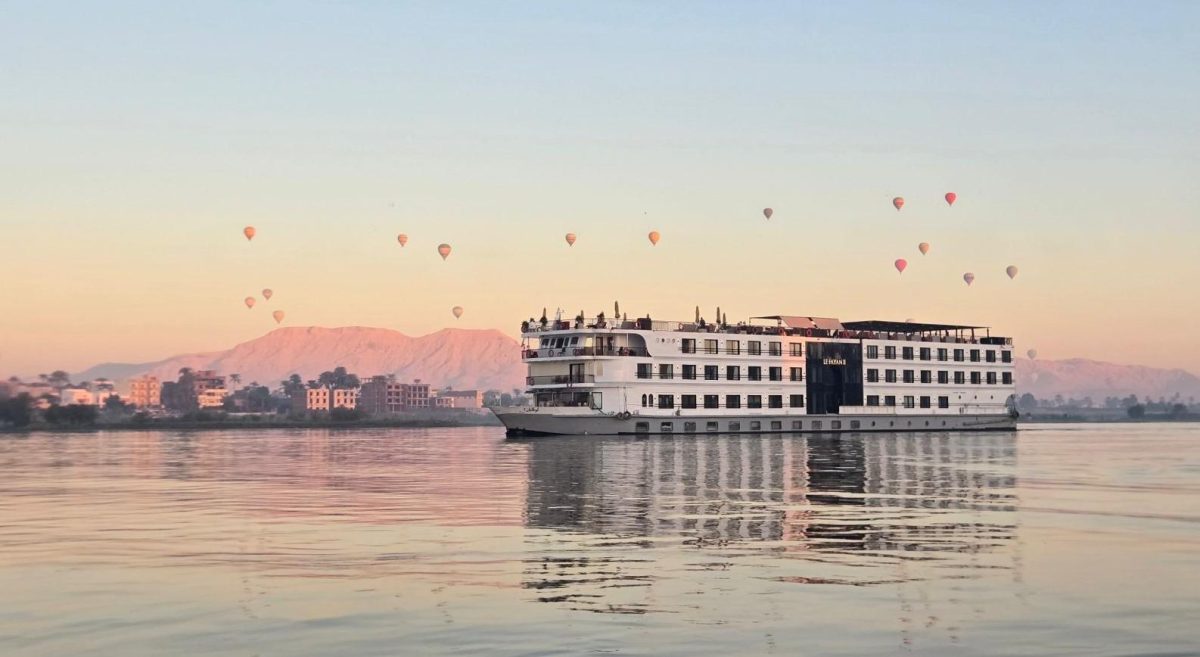 Luxury Nile cruise sailing between Luxor and Aswan in Egypt