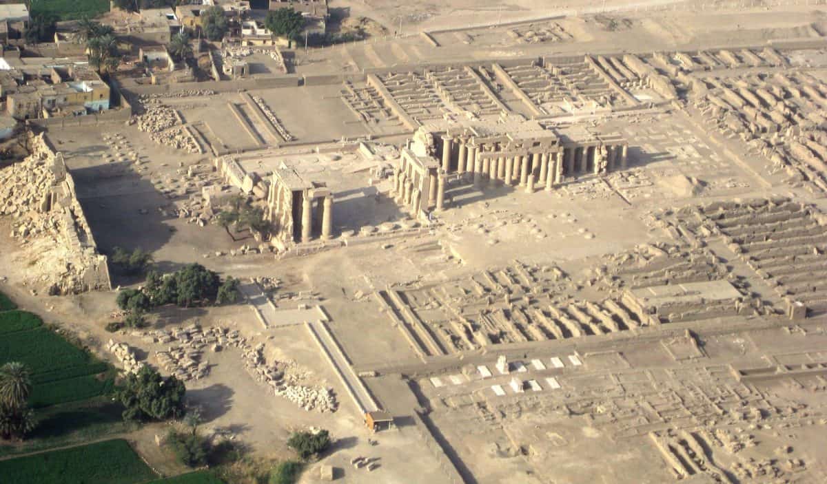 The fallen statue of Ramses II at the Ramesseum temple on the West Bank of Luxor with MSM Travel Egypt.