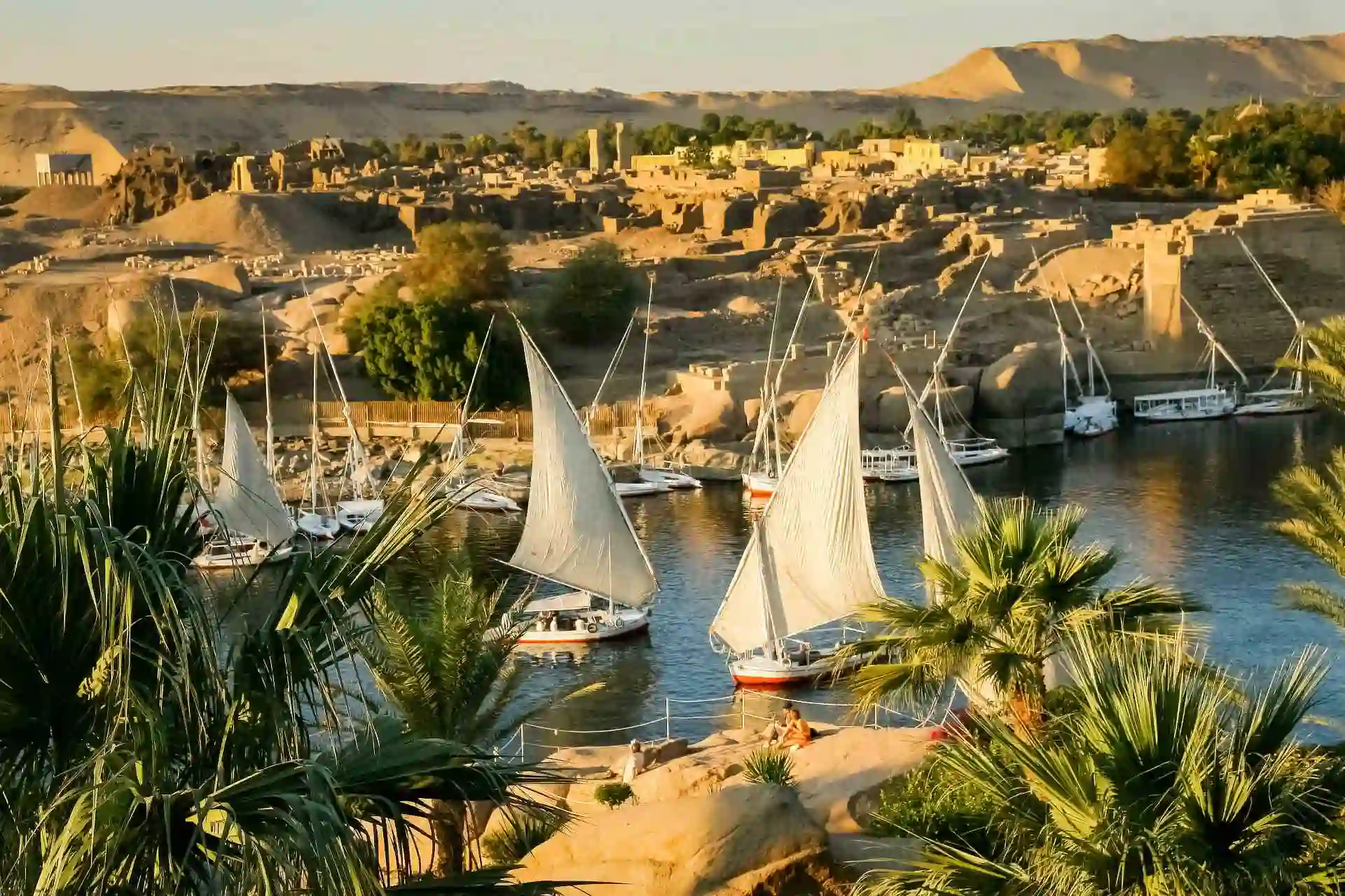 Luxury Egypt tour showing a private boat cruise on the Nile river during a bespoke holiday.